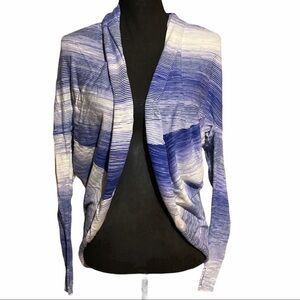 Calia Dolman Sleeve Circular Cardigan Shrug Blue S